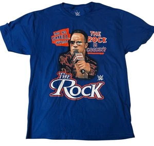 WWE The Rock 'Do Ya Smell What The Rock Is Cookin' T-Shirt Large blau - Bild 1 von 2