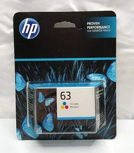 HP Oryginalny 63 Tri Color Ink Exp 1/2025 *NOWY - ZAPIECZĘTOWANY - Zdjęcie 1 z 4