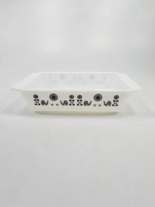 Vintage Pyrex Black Rooster Sunflower Space Saver Casserole No Lid - Picture 1 of 10