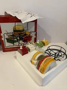 Pier 1 Imports 'Thrill of the Grill' Hamburger Condiment Spinner Set - Picture 1 of 12