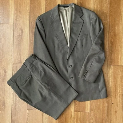 Vintage Ralph Lauren Suit Brown 100% Wool Polo University Mens Jacket and Pants - Image 1 of 4