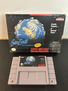 Sim Earth The Living Planet (SNES) Super Nintendo Spiel & Box Only 1992 - Bild 1 von 11
