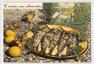Postcard Serrated Recipe Kitchen Trout with Almonds Emilie Bernard n76 - Picture 1 of 2