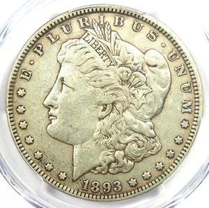 1893 Morgan Silver Dollar $1 Coin - Certified PCGS VF35 - Rare Date! - Picture 1 of 4