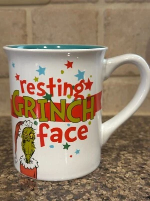 Department 56 Resting Grinch Face Mug Dr Seuss Christmas Holiday 2019 New - Image 1 of 4