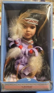 Muñeca de porcelana princesa nativa americana/india 6" de Cathay Collection - Nueva - Imagen 1 de 4