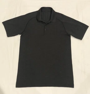 Lululemon Stretch Your Head Shirt Men’s Medium Dark Gray Golf Polo Performance - Imagen 1 de 7