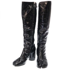 Maison Margiela22 Margiela Tabi Patent Long Boots Used From Japan - Picture 1 of 9