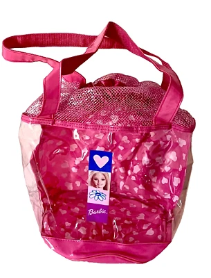 Barbie - Deliziosa borsa rosa-pink con Cuori in plastica trasparente - Immagine 1 di 3