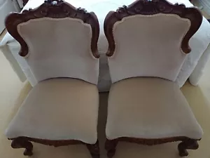 Elegant PAIR French Provencal Bedroom Lounge Room Chairs EC - Picture 1 of 5
