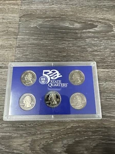 2000 S US Mint Clad Quarter Proof Set 50 State Quarters - 5 Coins - Frame Only - Bild 1 von 4