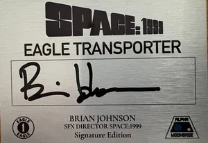 Space 1999 Brian Johnson SFX Autograph Signature Edition Plaque -ORIGINAL signed - Bild 1 von 1