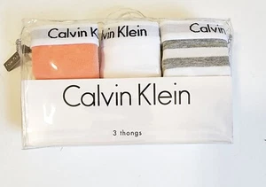Calvin Klein Carousel Thong Panty 3 Pack Multi QD3587 Sz XL - NWT - Picture 1 of 1
