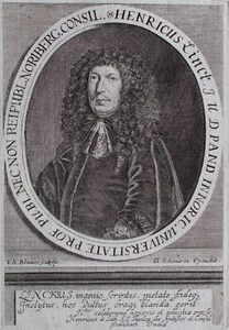 Retrato de Heinrich Linck jurista profesor Johann Böner grabado en cobre 17. Jh - Imagen 1 de 3