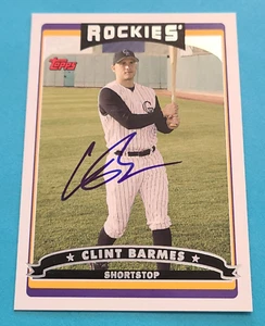 Tarjeta autografiada por Clint Barmes 2006 Topps #10 Colorado Rockies 2006 - Imagen 1 de 3