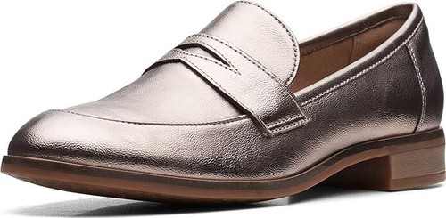 Mocassini Clarks Ultimate Comfort oro rosa metallizzato nuovi senza scatola taglia 7 5 M