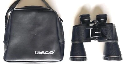 EXCELLENT TASCO 2023 10X50 WIDE ANGLE ZIP FOCUS COATED OPTICS BINOCULAR & CASE - Image 1 of 4