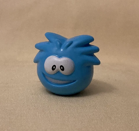 Club Penguin Light Blue Puffle Miniature Replacement Figure Toy Piece 1” Cover