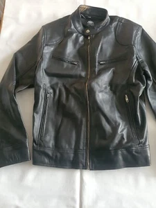 Men's Medium Handmade Jacket Maker Leather Biker Jacket Black - Picture 1 of 10