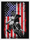 Dirt Bike American Flag Motocross Biker DIY Diamond Painting Kits Art, Full Dril
