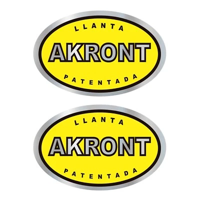 STAR SAM® ADHESIVOS LLANTA AKRONT AMARILLO CROMADO ESPEJO MOTORBIKE STICKERS