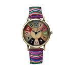 Women's Watch With Multiucolor Rainbow Pattern Ladies' Fashion Wristwatch Gift