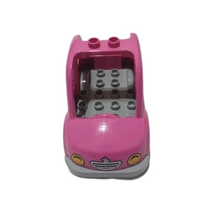 LEGO 2012 DUPLO Coche/Furgoneta Rosa y Base Gris con Ruedas Amarillas - Piezas de repuesto - Imagen 1 de 7