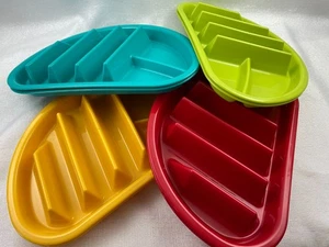 New Set 8 Fiesta Taco Party Plates  Arrow Home for 3 Tacos 2 Sides BPA Free DW - Picture 1 of 5