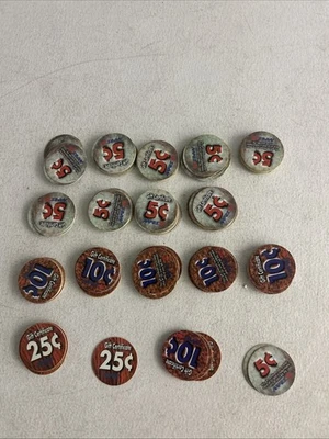 LOT OF 159 US MILITARY AAFES POGS (GIFT CERTIFICATES) 5-10-25 CENTS POGS - Image 1 of 4