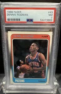 1988 FLEER DENNIS RODMAN #43 PSA 7 - Picture 1 of 2