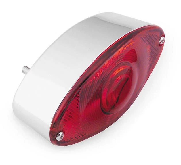 Biker's Choice Cat Eye Taillight Chrome Red #71730S4 Harley Davidson - Image 1 of 1
