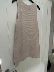 Stunning large 14 rose pink arleta vest jumper tank top 100% cotton all saints - Picture 1 of 5