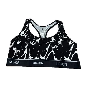 Woxer Bralette Women's Size Large Boss After Dark in Black/White - NWOT - Imagen 1 de 6