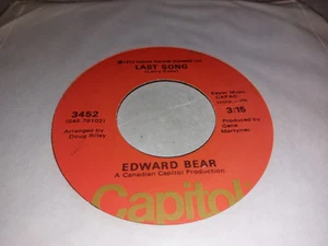 Edward Bear – Last Song / Best Friend 7" SINGLE U.S. IMPORT 1972 EXCELLENT - Picture 1 of 2