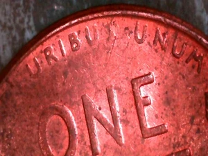 1957 D lincoln wheat cent uncirculated NO S grease strike error - Picture 1 of 19
