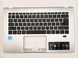 OEM Acer Swift SF114-34 Palmrest Top Cover UK Keyboard Silver 6B.A77N8.031 - Picture 1 of 2