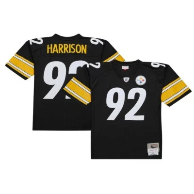 Camiseta deportiva Pittsburgh Steelers James Harrison Mitchell & Ness negra 2005 NFL Legacy Foto 1 de 4