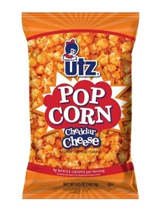 ⚫️Brand New Exclusive UTZ Cheddar Cheese 9g Whole Grains Popcorn Bag 6.5oz - Picture 1 of 3