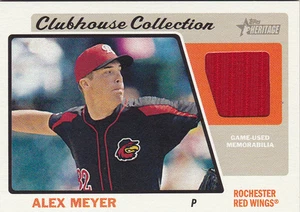 ALEX MEYER RED WINGS 2015 TOPPS HERITAGE MINOR LEAGUE GAME USED CLUBHOUSE CARD - Picture 1 of 1