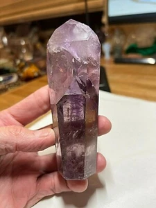  Seltener Amethyst Phantom Einschluss Kristall Edelstein Laserpunkt Turm Präparat 222 - Bild 1 von 12