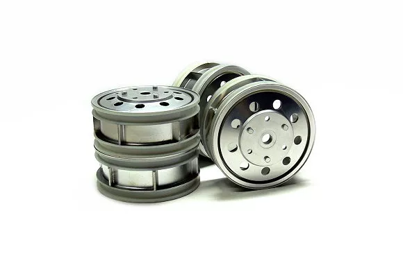 TAMIYA RC Truck Tractor Parts 1/14 Metal-Plated Rear Wheels Matte 56518 - Image 1 of 1