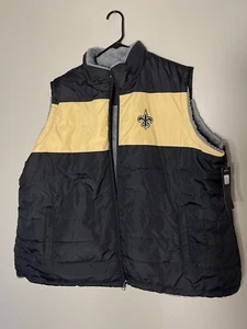 New Orleans Saints gilet donna unisex reversibile taglia 3XL NFL nero grigio nuovo - Foto 1 di 9