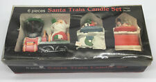 Vintage Robert Alan Candle Company 6 Pieces Santa Claus Train Candle Set NIB