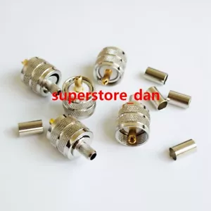 10X UHF Stecker PL259 Stecker Crimp für RG-8X RG8X LMR240 RG59 Kabel RF Stecker - Bild 1 von 6