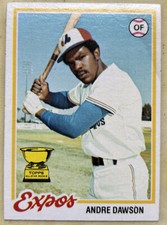 1978 Topps Andre Dawson All-Star Rookie Card #72 Expos HOF Outfield Poor Stained