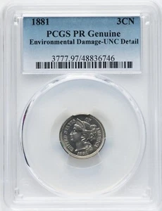 1881 3 Cent Nickel - PCGS Proof - Wonderful Appearance! - Picture 1 of 4