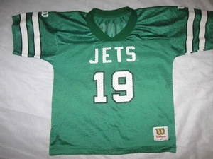 KEYSHAWN JOHNSON vintage Football Jersey Wilson 4T Toddler Boys NEW YORK JETS - Picture 1 of 4