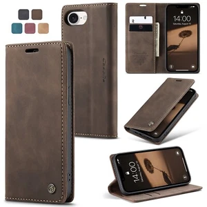 For iPhone 16E 2025 16 15 Pro Shockproof Magnetic PU Leather Wallet Stand Case - Picture 1 of 73