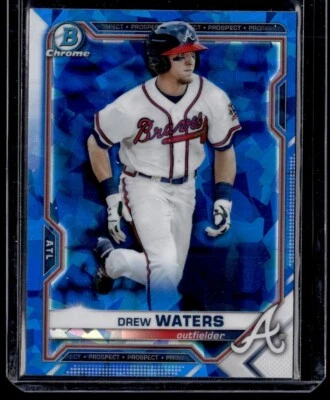 2021 Bowman Chrome Sapphire Drew Waters - Image 1 of 2