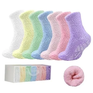Bulinlulu Fuzzy Socks for Blue/Green/Yellow/Light Pinks/Pinks/White/Purple - Picture 1 of 7